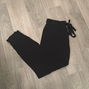 LNA Women’s Black Joggers With Gold Zipper Pocket Size S